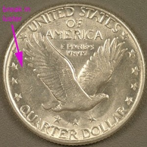 Coin Grading - Break in Luster